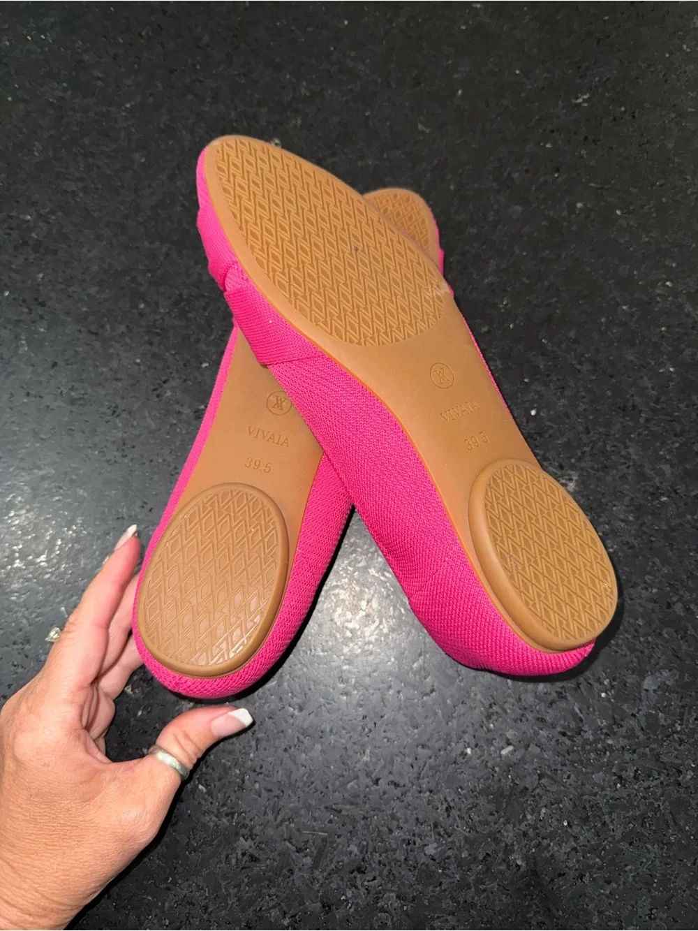 VIVAIA Almond-Toe Knotted Flats (Bibi) Color Pitaya Bow Style Azura SZ 8.5